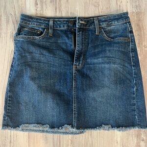 Just black denim miniskirt